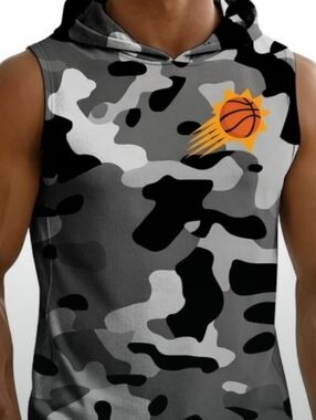 Phoenix Suns Camo Sleeveless Hoodie  Tank Top New W Tags .... midweight dri fit